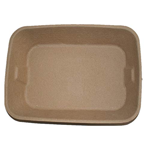 Twlead Disposable Cat Litter Box (5 Pack of Trays) Eco Friendly 100% Recycled Paper Cat Tray,16.14 X11.81X3.94 Inch (Brown)