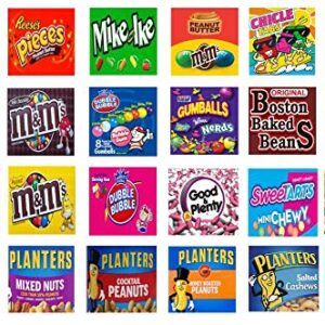 Vinyl Peel and Stick 2.5 x 2.5 Bulk Vending Candy Machine Labels2.5" (12 Pack)