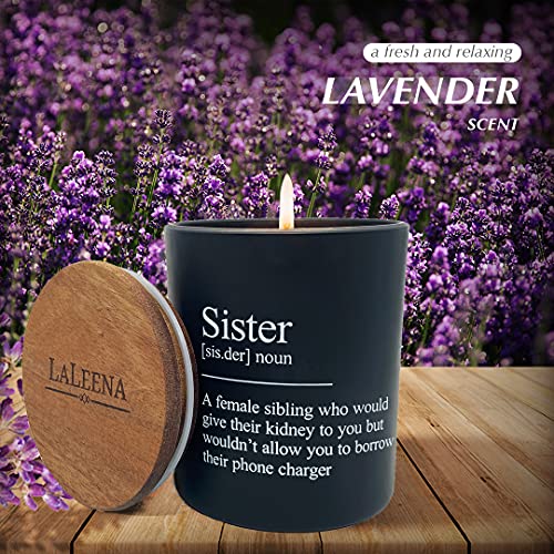 LaLeena Candle Gifts for Sisters, Friends and Family - Large Scented Soy Candle - Luxury Candles for Home - Birthday Gifts for Friends, Sisters and Family (Lavender, 14 oz)