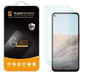 supershieldz (3 pack) designed for google pixel 5a 5g tempered glass screen protector, anti scratch, bubble free