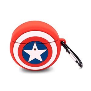 marvel airpods case superhero character airpod cases i compatible with apple airpods 1 & 2 (captain america)