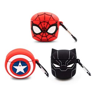 Marvel Airpods Case Superhero Character Airpod Cases I Compatible with Apple Airpods 1 & 2 (Captain America)