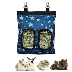 guinea pig hay feeder, hanging rabbit hay feeder bag for guinea pigs bunnies chinchillas. stars