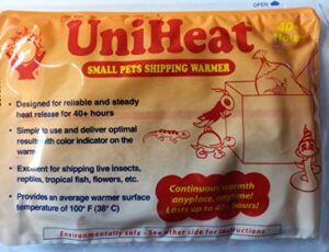 uniheat shipping warmers, heat packs, 40 hour - 24 pack, for overnight shipping of live pets - reptiles, fish, corals, chicks, insects, etc. + free 20 hour heat pack included!