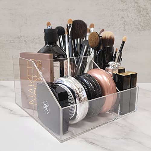 Makeup Organizers and Storage, Bathroom Counter Organizer, Skincare Organizer, Lipstick Holder, Clear Acrylic Makeup Brush Organizer Holder