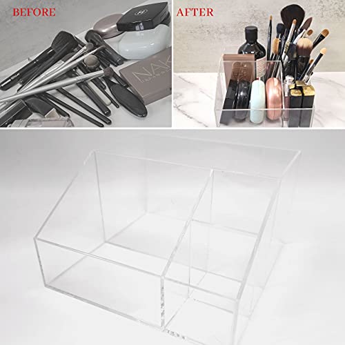 Makeup Organizers and Storage, Bathroom Counter Organizer, Skincare Organizer, Lipstick Holder, Clear Acrylic Makeup Brush Organizer Holder