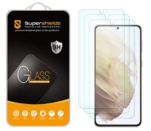 (3 pack) supershieldz designed for samsung galaxy s21 fe 5g [not fit for galaxy s21] tempered glass screen protector, anti scratch, bubble free