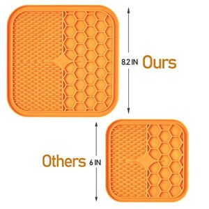 Licking Mat for Dogs and Cats,Connfiton [2 Pack] Slow Feeder for Dog,Dog Boredom and Anxiety Reducer,Snuffle Mat for Dogs,Dog Puzzle Toys,Slow Feeder Dog Bowls Bathing,Grooming and Training BPA-Free