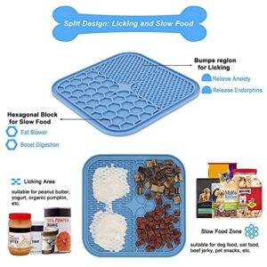 Licking Mat for Dogs and Cats,Connfiton [2 Pack] Slow Feeder for Dog,Dog Boredom and Anxiety Reducer,Snuffle Mat for Dogs,Dog Puzzle Toys,Slow Feeder Dog Bowls Bathing,Grooming and Training BPA-Free