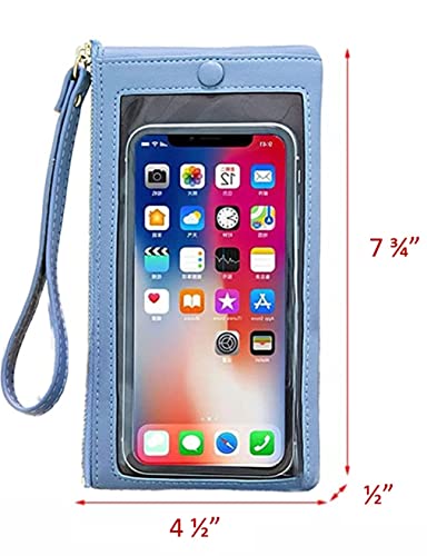 Touch Screen Phone Bag Case Wristlet Handbag Wallet for Women Girls (F4 Lilac - Touch Screen)