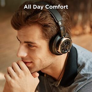 1MORE Hi-Res Triple Driver Over-Ear Headphones Comfortable Foldable Earphones with Hi-Fi Sound, Bass Driven, Tangle-Free Detachable Cable for Smartphones/Android/PC/Tablet - Gold