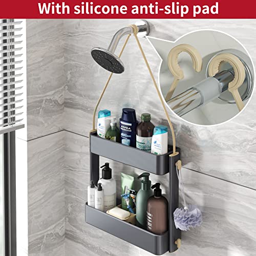 SINOART 2023 Model, Hanging shower head caddy, rust-proof bathroom shower shelf organizer, aluminum, never rust shower organizer for toilets, bathrooms and showers