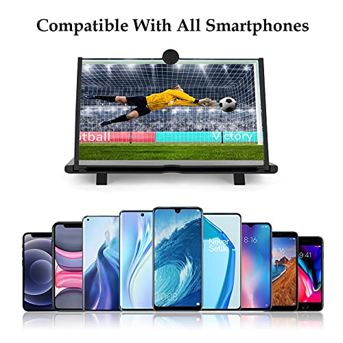 14 inch Screen Magnifier for Cell Phone, Phone Screen Magnifier, 2022 Upgraded Version Screen Amplifier, Mobile Phone Magnifying Screen, Foldable Smartphone Screen Magnifier