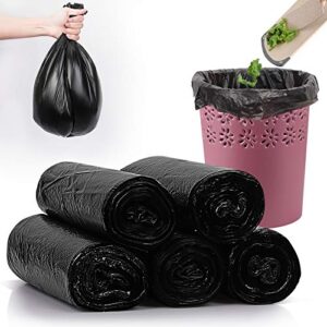homelove 6 gallon trash bags,100 counts, unscented thick garbage bags wastebasket bin liners plastic trash bags for home waste bin,bathroom bedroom office kitchen trash can liners(5 rolls)
