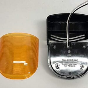 Command Electronics 12V Amber RV Camper Trailer Porch Black Base Scare Light Single Bulb Wet or Dry