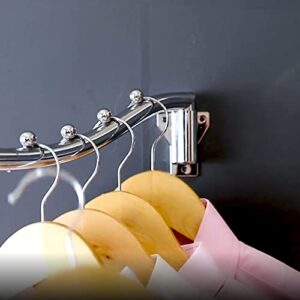 Laundry Room Drying Rack Wall Mounted, Wall Mount Clothes Hanger Stainless Steel, 180°Foldable Clothes Rail Mounted Coat Hanger Hook with Swing Arm Holder for Closet Organizer Bathroom Bedroom Laundry