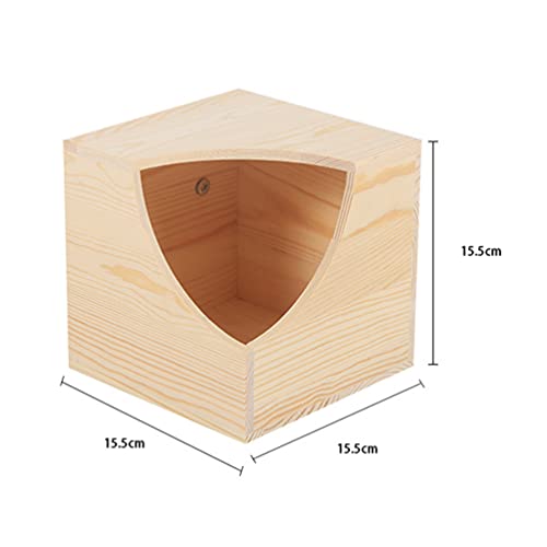 YARDWE Wood Bird House Bird Breeding Box Cage Natural Bird Nest Parakeet Nesting Box Bird Hut for for Finch Cockatiel Budgie Conure Parrot