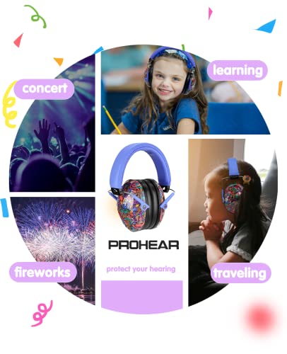 PROHEAR 032 Kids Ear Protection - Noise Cancelling Headphones Ear Muffs for Autism, Toddlers, Children - SYMBOL MUSIC