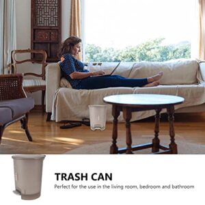 Cabilock Foot Step on Trash Bucket Household Large Capability Garbage Can Floor Waste Rubbish Recycle Basket for Home Kitchen Office Bedroom Grey 5L