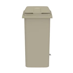 Safco Products 9926TN Plastic Step-On Trash Can for Hands-Free Disposal, Great for Home/Commercial Use, 32 Gallon, Tan