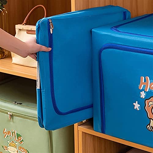 ZyHMW Large Foldable Clothing Storage Bags 3PCS, 66L Clothes Storage Bins, Thick Fabric Closet Organizers and Storage