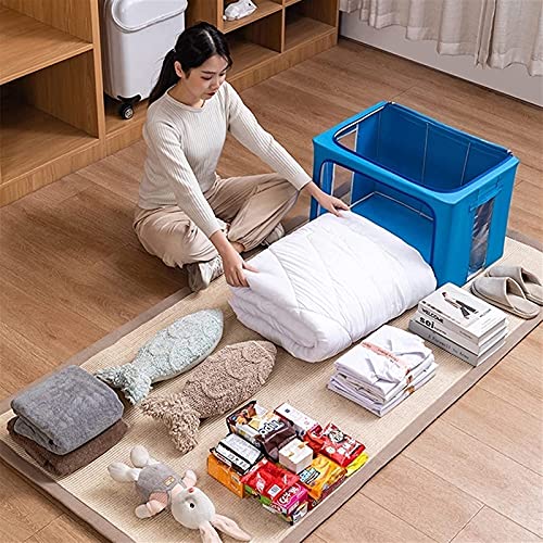 ZyHMW Large Foldable Clothing Storage Bags 3PCS, 66L Clothes Storage Bins, Thick Fabric Closet Organizers and Storage
