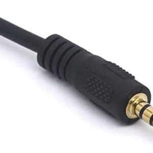 PIIHUSW 3.5mm Headphone Splitter Cable, 4 Pole 1/8 Inch TRRS AUX Stereo Jack 1 Male to 4 Female Adapter Cord