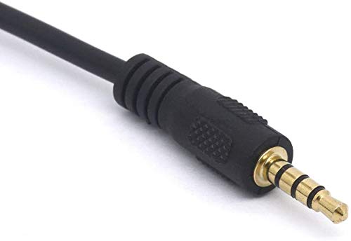 PIIHUSW 3.5mm Headphone Splitter Cable, 4 Pole 1/8 Inch TRRS AUX Stereo Jack 1 Male to 4 Female Adapter Cord