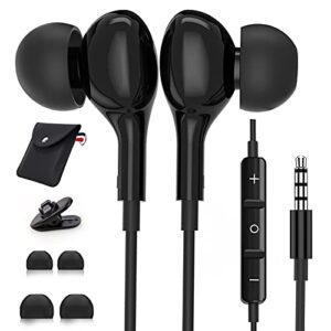 gsangoo 3.5mm earbuds wired with mic, for samsung a14 a32 a52 a13 5g wired in-ear headphones 3.5mm headphone jack stereo magnetic earphones wired for samsung a02s a12 pixel 4a lg ipad mini moto tablet