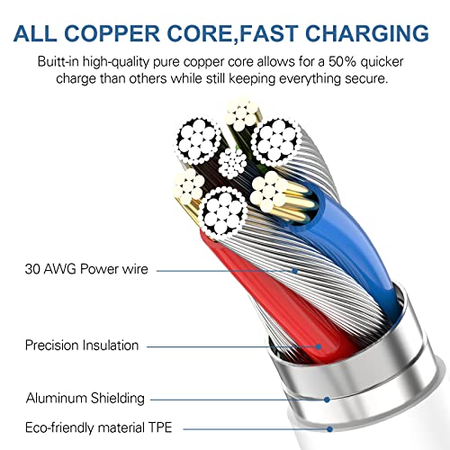iPhone USB C to Lightning Cable 2Pack 10FT [Apple MFi Certified] Extra Long iPhone Fast Charger Cable Type C Charger Cord for iPhone 14/13 Pro Max/13 pro/13/12/11/iPad Pro/X/XS/XR/8/8 Plus/SE and More