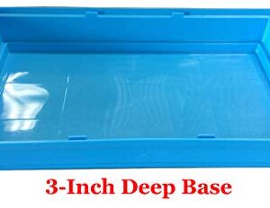 Large 3-Levels Dwarf Hamster Expandable and Customizable Habitat House Cage for Rodent Gerbil Mouse Mice Rat with Crossover Tube Tunnel (24" L x 12.5W x 16" H, Blue)