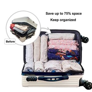 Space Saver Bags Vacuum Storage Bags Compression Travel Packing Bags 10 Packs Roll Up Travel Bags No Vacuum or Pump Needed