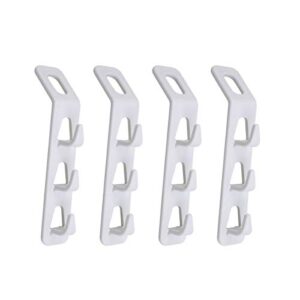 pzrt 4pcs multi-function multi-layer cabinet clothes connection folding storage clothes rack hanger household strong load-bearing closet hook space saving series cascading clothes hanger hooks, white