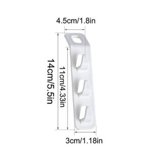 PZRT 4pcs Multi-Function Multi-Layer Cabinet Clothes Connection Folding Storage Clothes Rack Hanger Household Strong Load-Bearing Closet Hook Space Saving Series Cascading Clothes Hanger Hooks, White