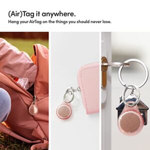 CYRILL Air Tag Keychain with Key Ring Designed for Air Tag Case Cover (2021) - Rose Glitter