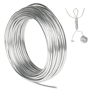 tenn well 9 gauge aluminum wire, 50 feet 3mm bendable armature wire, metal craft wire for sculpting, armature, jewelry making, molding, wire weaving and wrapping