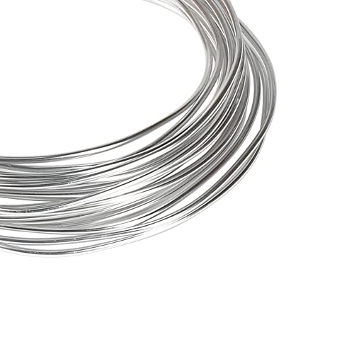 Tenn Well 9 Gauge Aluminum Wire, 50 Feet 3mm Bendable Armature Wire, Metal Craft Wire for Sculpting, Armature, Jewelry Making, Molding, Wire Weaving and Wrapping