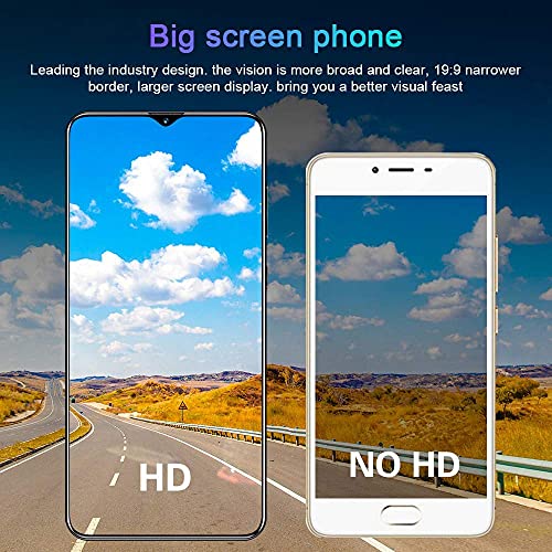 WWJ Mobile Phone BlueGreenBlack 6.3 Inch HD Water Drop Screen 1 16G Full Water Drop Big Screen Smartphone Android 6.0 Resolution 720 1520