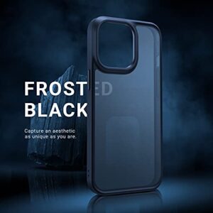 TORRAS Shockproof Compatible for iPhone 13 Pro Max Phone Case, [Military Grade Drop Protection] [Sleek Premium Touch] Translucent Matte Phone Case for iPhone 13 Pro Max Case, Guardian Series, Black