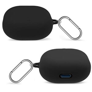 Geekria Silicone Case Cover Compatible with Anker Soundcore Liberty Air 2 Pro True Wireless Earbuds Protective Charger Carrying Case, Wireless Earphones Skin Cover with Keychain Hook (Black)