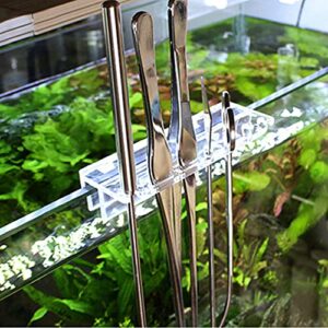 base wave aquascape maintenance tool holder for aquatic plants-5-1/2''(140mm) rimless tank mount,up to 9/16''(15mm) glass