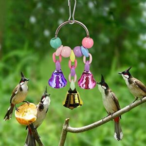 13pcs Bird Parakeet Toys, Swing Chewing Toy, Hanging Bell Pet Swing Bird Cage Hammock Climbing Ladders Toy Wooden Perch Toys for Small Parrots, Conure, Cockatiels