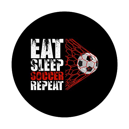 Eat Sleep Soccer Repeat Cool Vintage Soccer PopSockets Swappable PopGrip