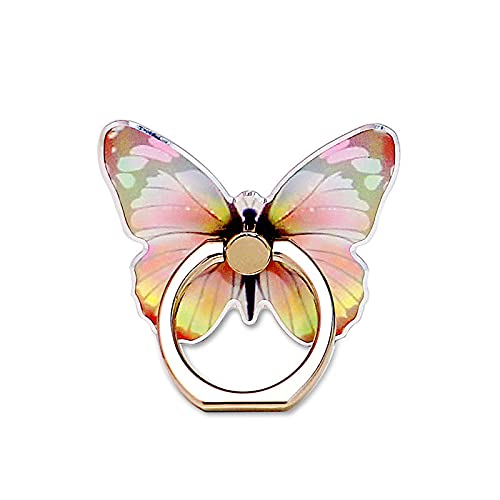 Bzybel 5pcs Butterflies Pattern Cell Phone Ring Holder Electronics Ring Holder Stand Finger Ring Kickstand Compatible Various Mobile Phones or Phone case,All Smart Phone,Pad