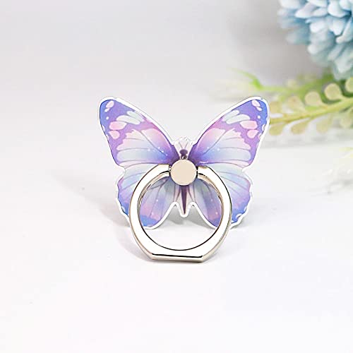 Bzybel 5pcs Butterflies Pattern Cell Phone Ring Holder Electronics Ring Holder Stand Finger Ring Kickstand Compatible Various Mobile Phones or Phone case,All Smart Phone,Pad