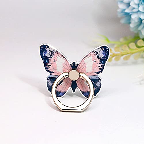 Bzybel 5pcs Butterflies Pattern Cell Phone Ring Holder Electronics Ring Holder Stand Finger Ring Kickstand Compatible Various Mobile Phones or Phone case,All Smart Phone,Pad