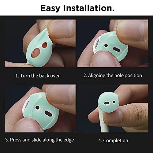 [7 Pairs] Loirtlluy 2021 Upgraded Airpods 2 & 1 Ear Tips Cover, Liquid Silicone Airpods Earbuds Covers [Fit in The Charging Case], Anti-Slip Protective Accessories Compatible with Airpods 2 & 1