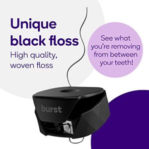 BURST Dental Floss, Expanding Refill Bobbins, Vegan, Charcoal Coated, Expanding Technology, Textured, Mint Eucalyptus, 3pk