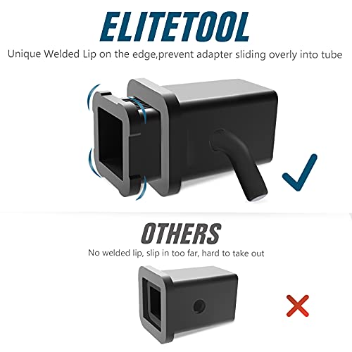 EliteTool 2-1/2 inches Class V to 2 inches Class III and IV Trailer Hitch Receiver Adapter with Hitch Pin and Clip, 2.5 inches to 2 inches Reducer Sleeve Mount Insert Converter