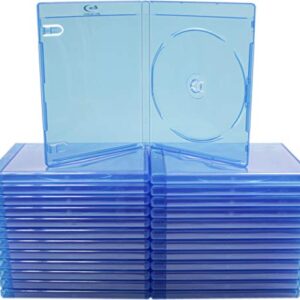 (25) Blue Blu-Ray Cases - 1 Disc Capacity DVD Boxes - 12mm Thick - BRBR12BL